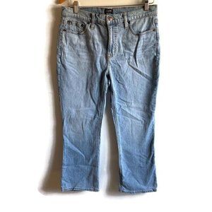 J. Crew Mid Rise Flare Crop Light Wash Denim Jeans Size 29 Style BF848